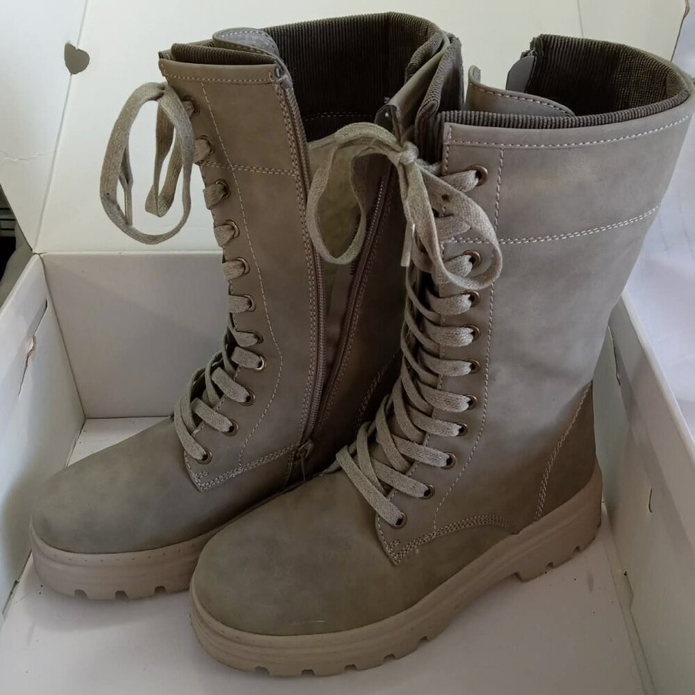 Mid-calf boot 36 Doubled Medium heel 50% fur lining Removable felt mids